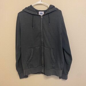Old Navy Dark Gray Zip Up Hoodie Medium